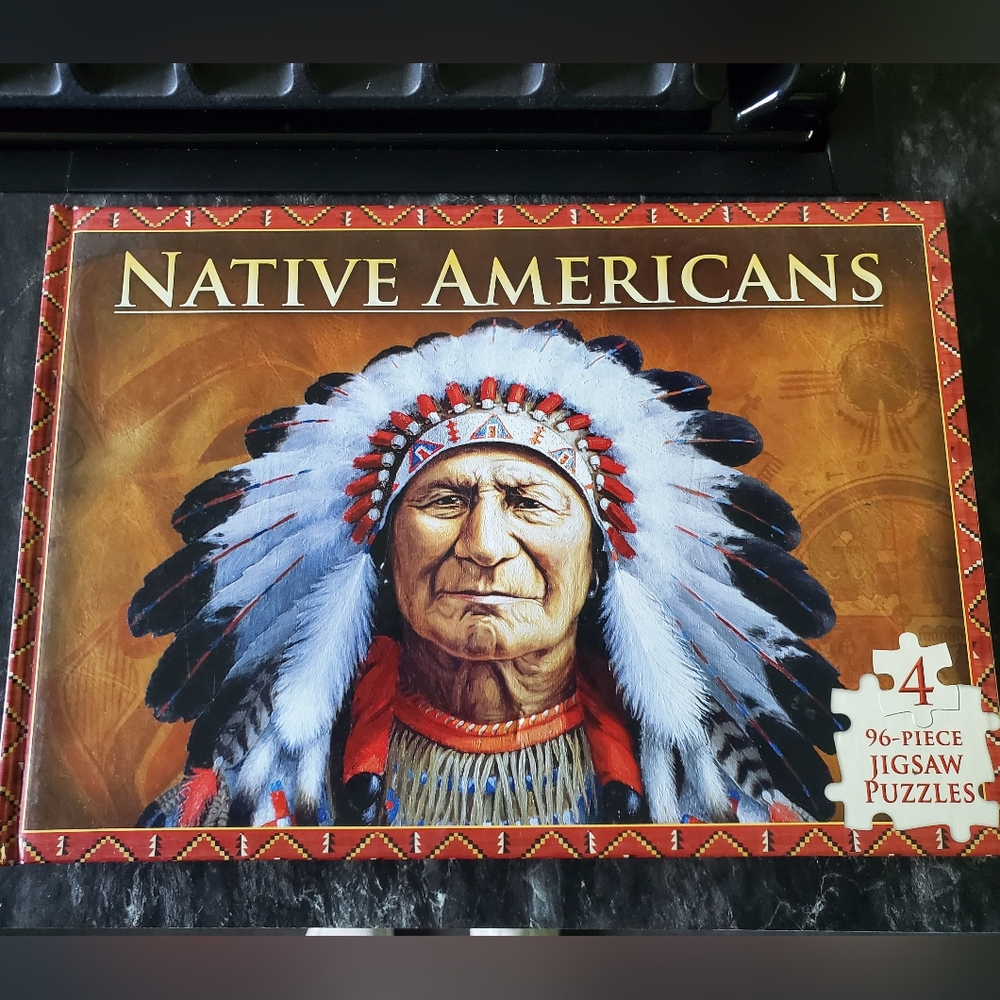 Native Americans Jigsaw Puzzle Book Set Of 4 Puzzles - Picture 1 of 4